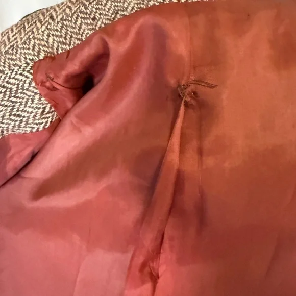 Vintage Women's Double-Breasted lined Brown Wool Blazer size 4 - Picture 9 of 9